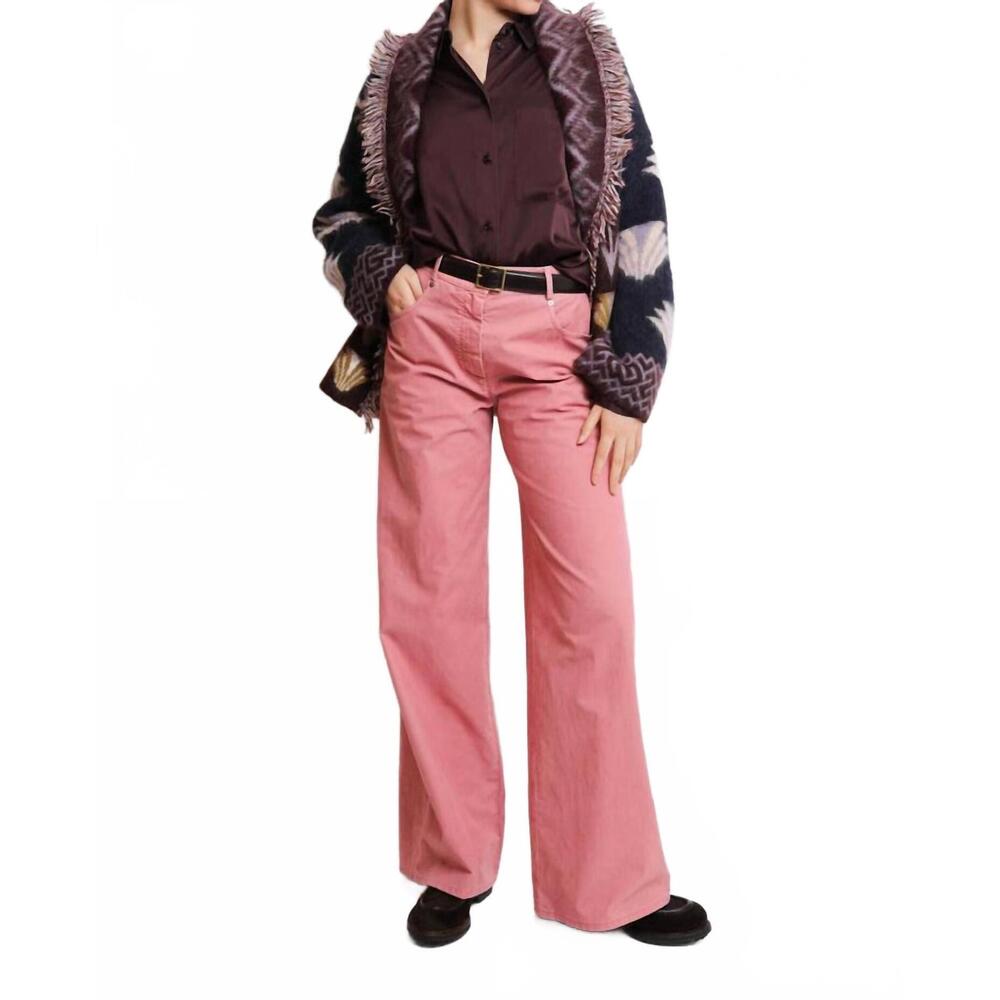 NEW FORTE FORTE flocked cotton pants in labbra